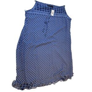 Ashley Stewart Denim Blue Bebe Apron Neck Thin Strap Mid Length Dress Size 26